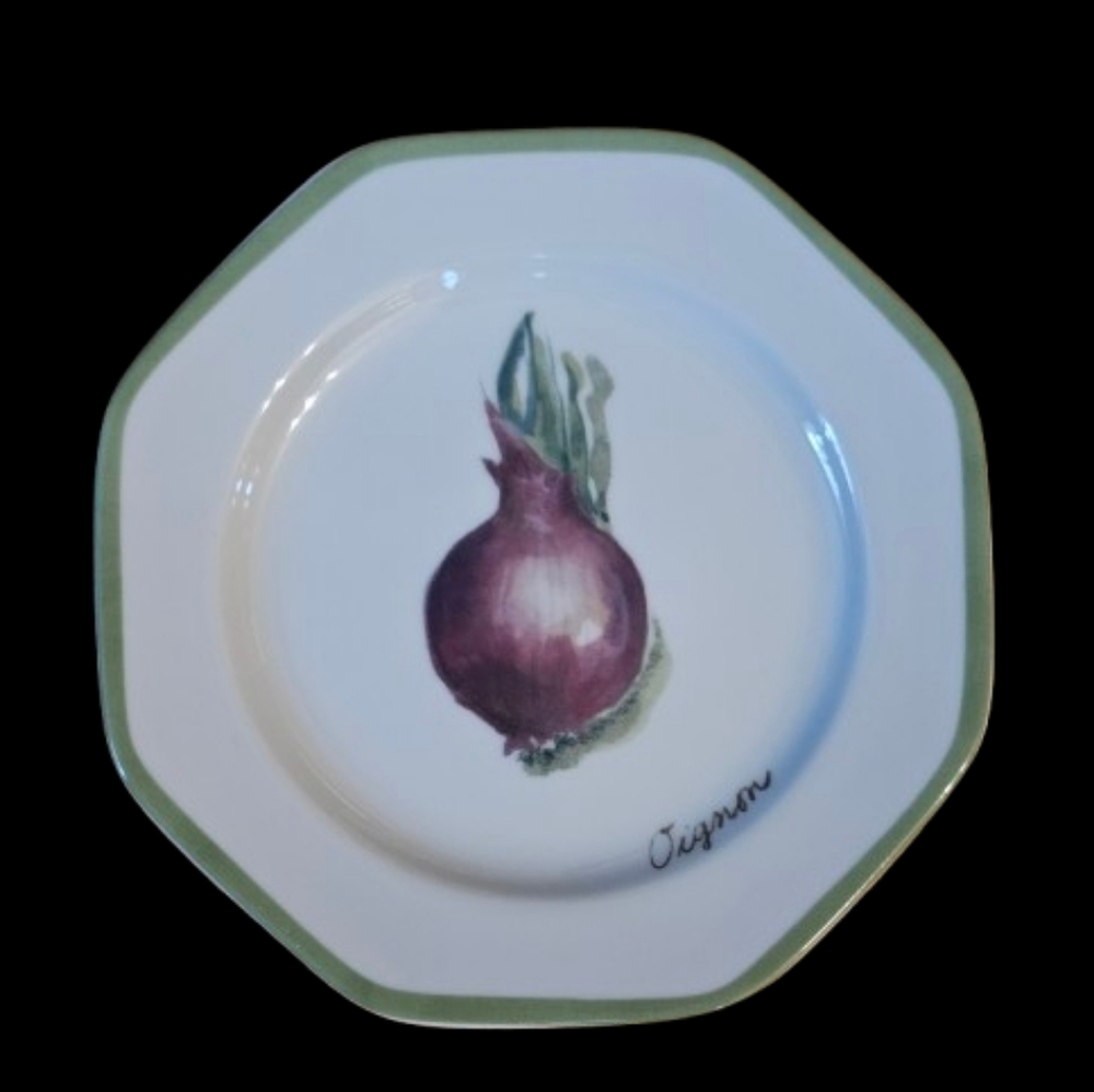 *NWOT William Sonoma Vegetable Garden Appetizer Plates 6 w/2 Dressing Bowls - Picture 7 of 11
